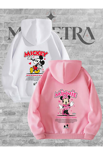 Modetra Women Men Unisex Minnie Mickey Printed Text Back Printed Lover Couple...