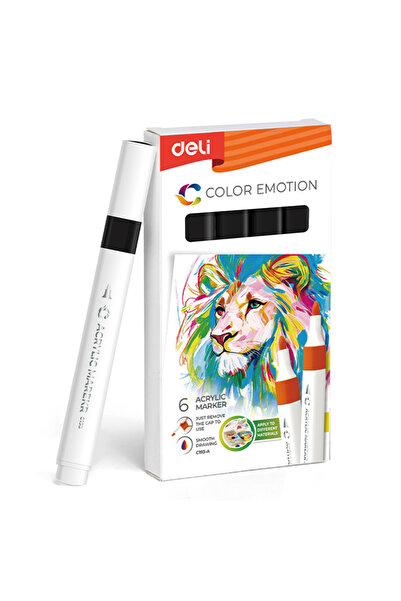 MC Micostore Μαύρος ακρυλικός μαρκαδόρος Color Emotion Deli