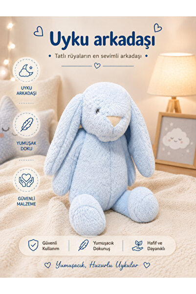 Uyku & Oyun Arkadaşı Sevimli Peluş Tavşan