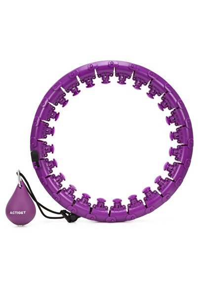 SERSIMO Hula Hoop cu greutăți reglabile și funcție de masaj, 50-120 cm, mov