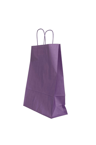 MC Micostore Punga hartie maner rasucit 26 x 12 x 35 cm mov/alb papiroti