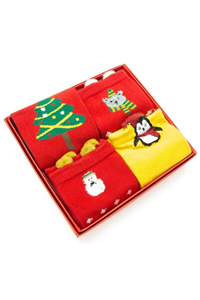 Tina Set cadou, unisex, 4 perechi de șosete fără cusături, 95% bumbac, 5% ela...