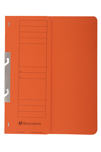 MC Micostore Falken/Exacompta 1/2 orange stapled cardboard file
