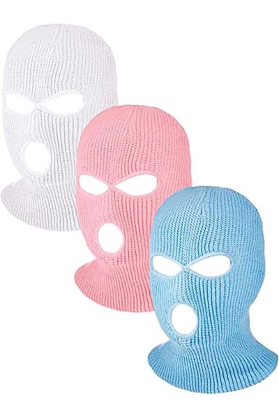 GENERAL 3 Hole Knitted Full Face Cover Winter Outdoor Sports Skiing Balaclava...