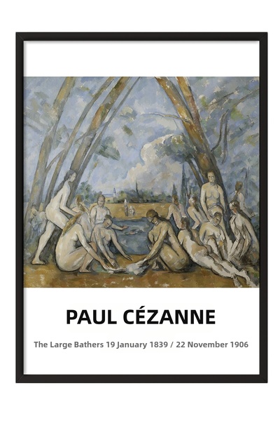 Postifull Paul Cézanne - Baiații Mari, Tablou în cadru negru, Seria de artă N...