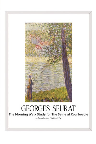 Postifull Georges Seurat, Tablou în cadru alb, Seria de artă NR:111920
