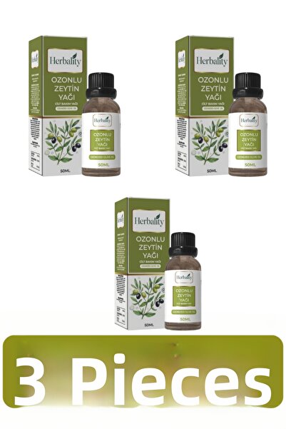 herbalıty زيت زيتون معالج بالأوزون 50 مل 3*قطعة