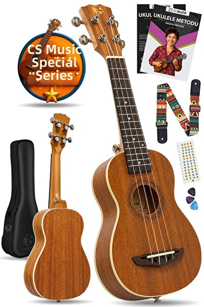 Fourtune Sydra Uks-21M Soprano Ukulele Mahogany Wood Professional Ukulele Set