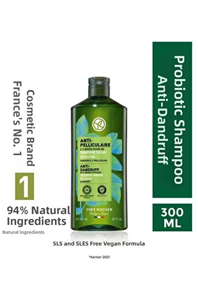 Yves Rocher Sls Sles-Free Anti-Dandruff Purifying Shampoo 300 ml Fresh Mint P...