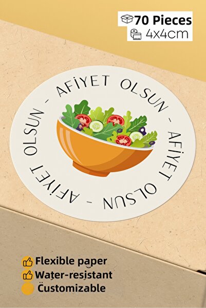 alışveriş kurdu Bon Appetit Packaging Packaging Shipping Product Label Adhesi...