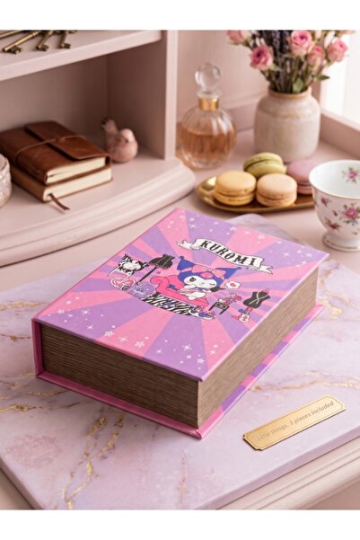 GiFi Kuromi & Hello Kitty Licensed Book-Looking Decorative Box 10.5X13.5 cm