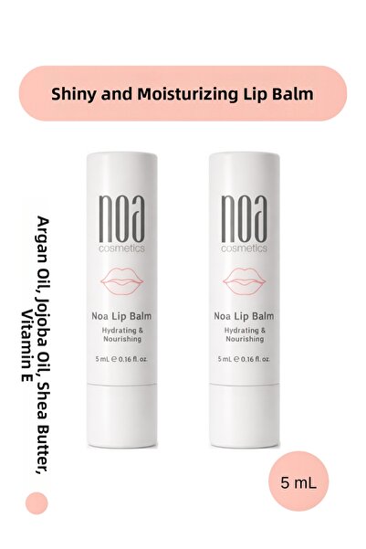 noa cosmetics Lip Care Glossy and Moisturizing Lip Balm Set of 2 - Jojoba Oil...