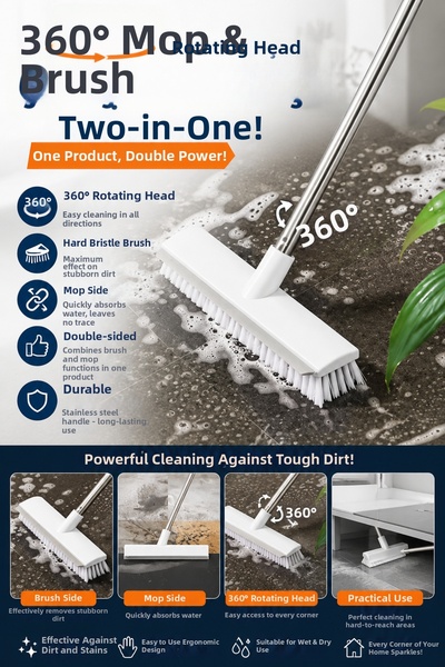 VENON ✨ Foam on One Side, Pull on the Other ✨   360 °   2-in-1 Scraper Floor ...