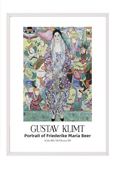 Postifull Gustav Klimt - Portrait of Friedericke Maria Beer, Painting with Wh...