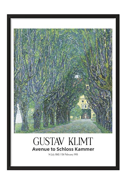 Postifull Gustav Klimt - Aleea către Schloss Kammer, Tablou înrămat negru, Se...