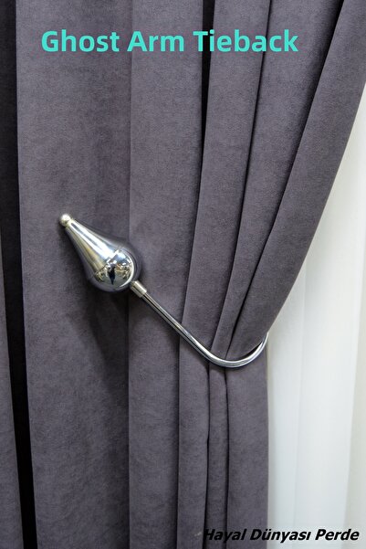 Hayal Dünyası Ghost System Special Design Metalized Curtain Arm Tieback Insta...