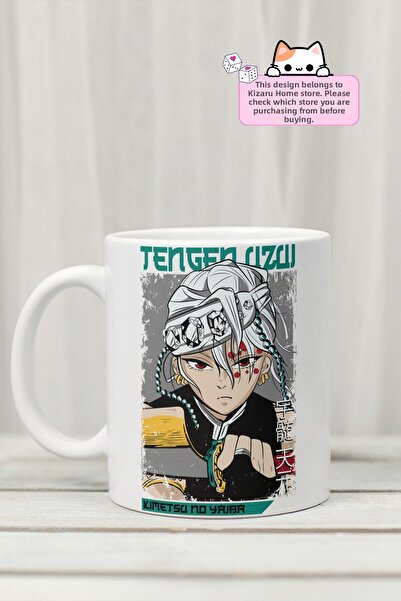 Kizaru Home كوب بورسلين مطبوع بتصميم أنمي Demon Slayer - Kimetsu no Yaiba Ten...