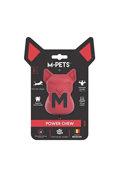 M-PETS Power Chew Rubber Dog Treat Toy Ruby (m)