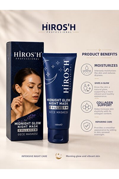 HİROS'H Peel-Off Collagen Night Mask Rich in Content, Smoothing and Revitalizing