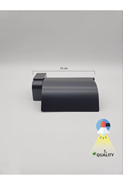 Filia Yapı Stainless Steel Toilet Paper Holder with Cover Matte Black