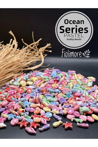 Fiolimore Pastel Color Ocean Series Hobby Jewelry Beads (25 Grams 90 Pieces) ...