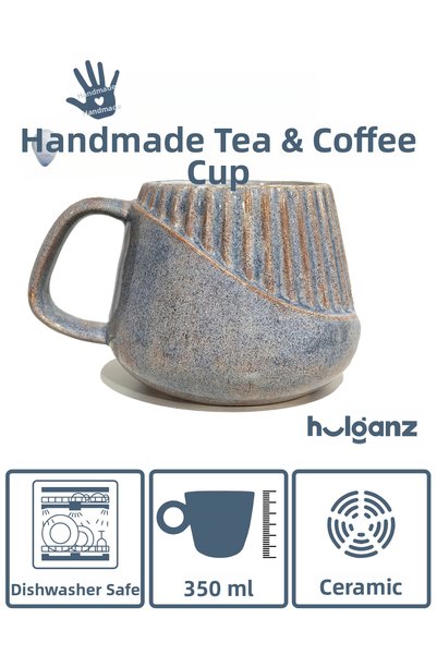 Hulganz Oyster Handmade Premium Ceramic Mug 350 Cc Large Volume Tea Filter Coffee Cup