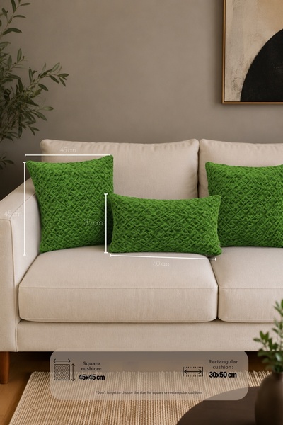 Mislina Home Бохемска декоративна калъфка за възглавница 30X50 см зелена авте...