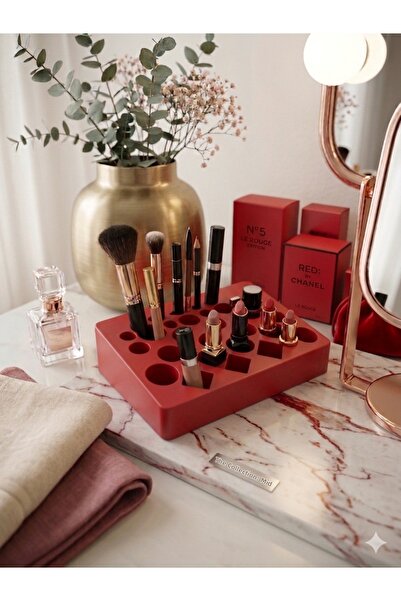 YILDIZ Desktop Cosmetic and Makeup Organizer Stand - Multi-Compartment Brush ...