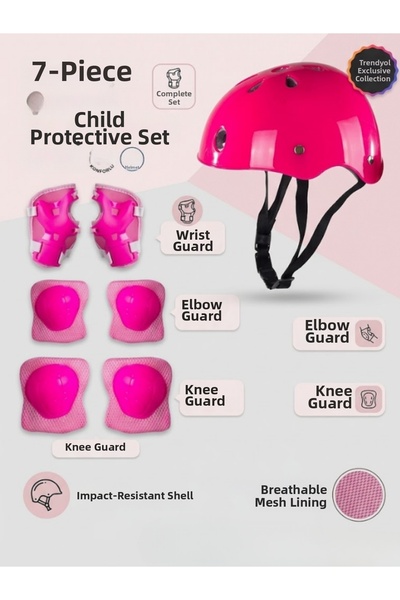 tosbai Bicycle Skateboard Roller Skating Pink Red Black Navy Blue Girls Boys ...