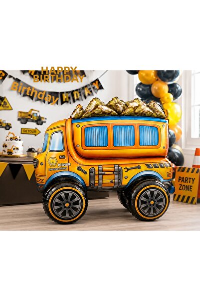 DODOMAR 4D Truck Foil Balloon 68X58 cm Vehicle Themed Birthday Party Decorati...