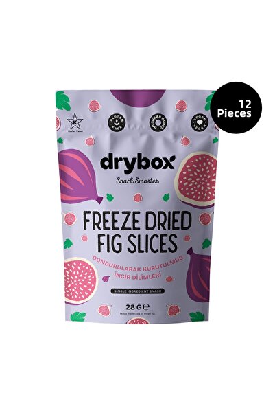 DRYBOX شرائح التين 28 جرام، عبوة من 12 قطعة – مجففة بالتجميد، خالية من السكر ...