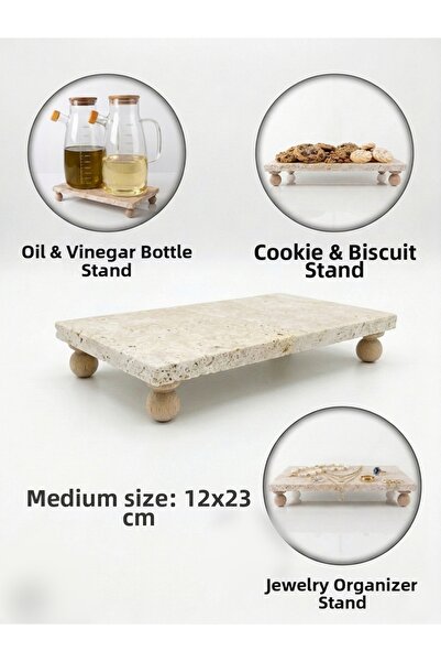 Trend Silver Natural Travertine Stone Oil Container, Presentation Container, ...
