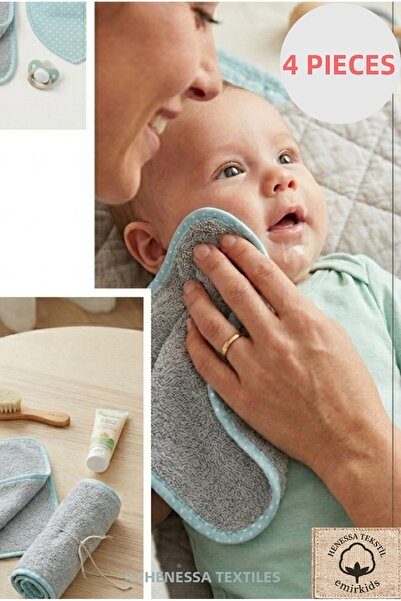 HENESSA TEKSTİL Baby Mouth Wipes & Face Towels 4-Pack 25X25