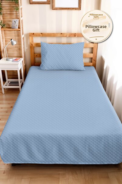 Evimde Bambaşka طقم سرير مفرد من Blue Bohemian Young Room - غطاء سرير مبطن با...
