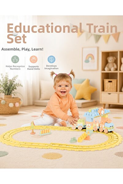 Guria Store Educational Fun Toy Train Set 58 Pieces