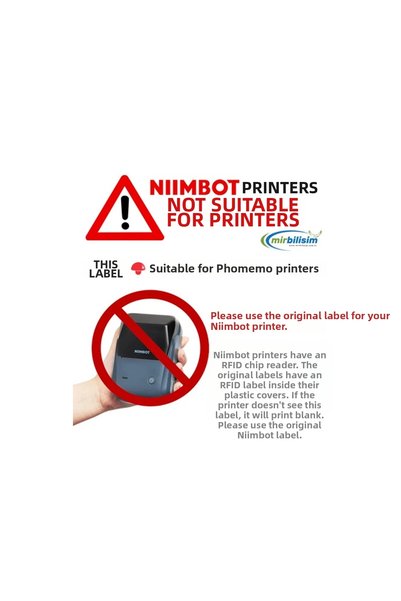 ZUIDID 5 Pieces - 50 X 70 mm White Laminated Thermal Label 110 Pieces White - Compatible with Phomemo m Series Models.