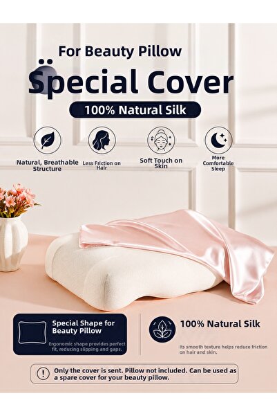 silkwormlife Pink, 100% Mulberry Silk Replacement Pillowcase for Beauty Pillo...