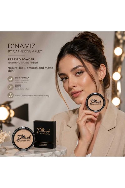 ORİON GLOBAL D'Namiz by Catherine Arley Pressed Powder Natural Matte Finish Compact Powder