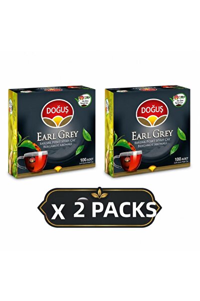 Doğuş Earl Grey Bergamot Tea Bags 100Pcs 200Gr X2 Pieces