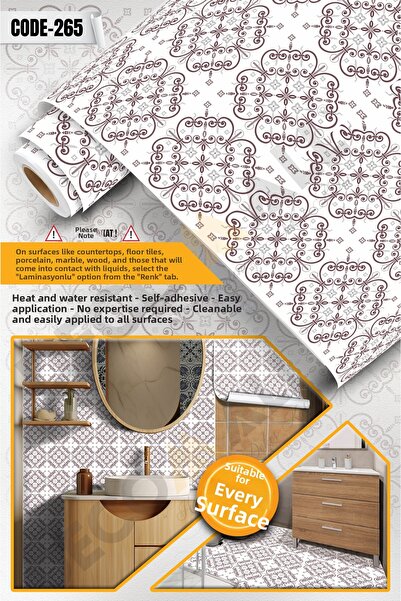 DECOMALL CODE-265 Rezistent la apă Bucătărie Baie Pardoseală Mobilier din mar...
