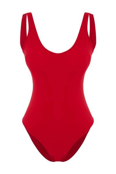 Trendyol Collection Red*003 Plain Balconette Towel Sleeveless Swimsuit Tbess2...