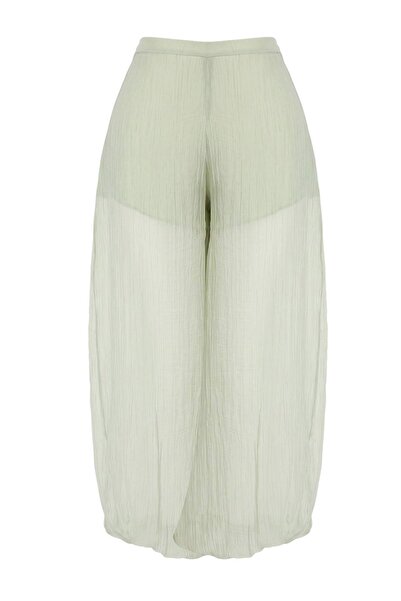 Trendyol Collection Light Green Relaxed Fit Shalwar Trousers Twoss26Pl00252