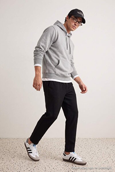 Trendyol Collection Black Regular Fit Tok Fabric Knitted Pants Sweatpants Tmn...