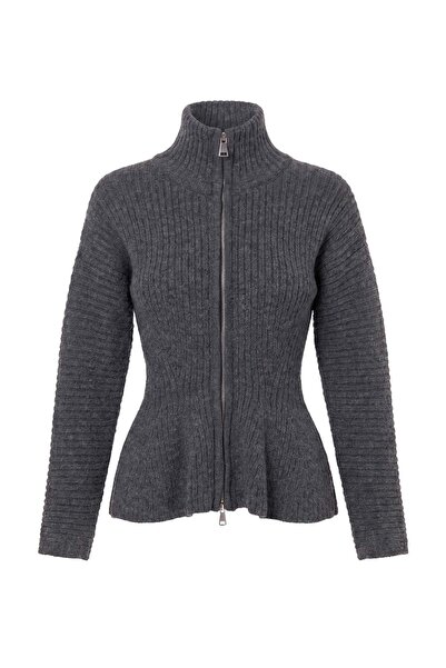 Trendyol Collection Wardrobe Essentials Anthracite Soft Textured Peplum Detai...