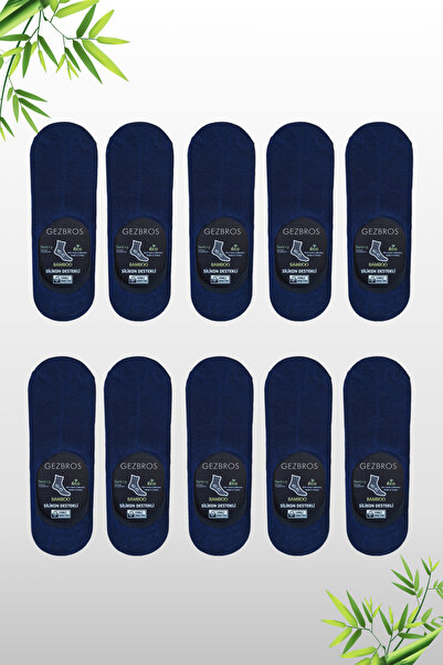 GezBros 10 ζευγάρια ανδρικές κάλτσες μπαλαρίνας σιλικόνης μπαμπού σε μπλε ναυ...