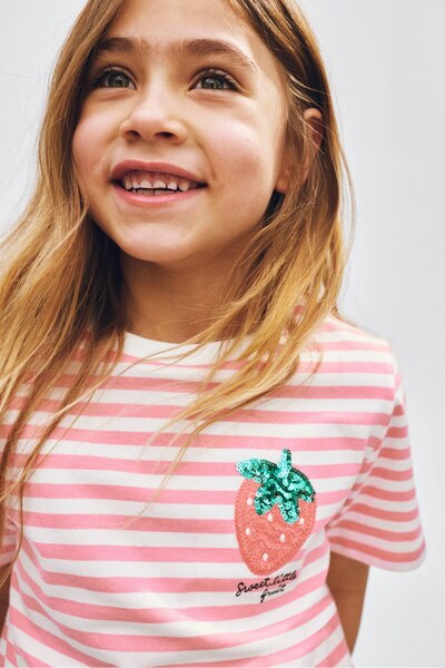 H&M Motif Detaylı Tişört