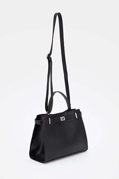 ZÇBUTİK Anka Luxury Look Women's Faux Leather Handbag with Buckle Detail Shou...