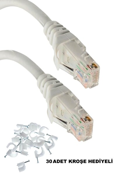 usin 25 Metre CAT6 Lan İnternet Data Modem Kablosu (CAT 6 Ethernet Modem RJ45...