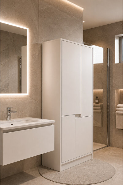 soylux Asimetrik Kapaklı Çok Amaçlı Dolap – Mutfak Kiler Dolabı, Banyo Dolabı...