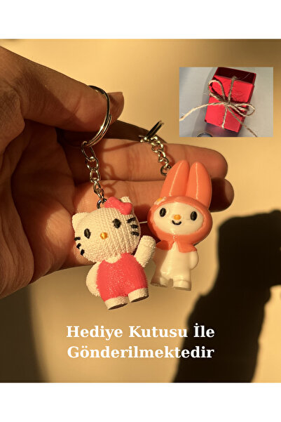 Barila Luxe 2'Li Anahtarlık Charm Hello Kitty Ve My Melody Anneler Günü Yakın...